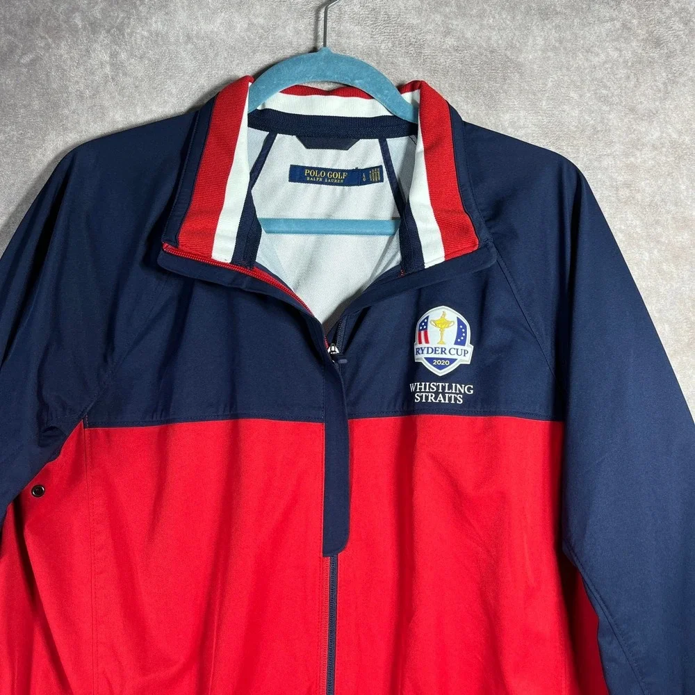 Polo Golf Ralph Lauren Ryder Cup 2020‎ Jacket Mens L Blue Red Whistling Strait